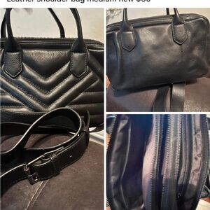 Black Leather Shoulder Bag